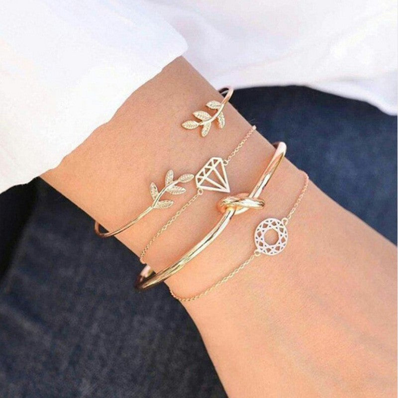 Novo boêmio amor coração mapa pulseiras conjunto para mulheres contas de cris