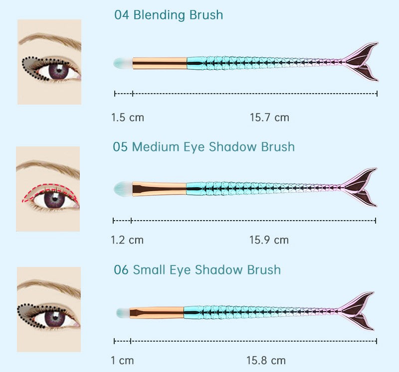 10/11 pçs kit de pincéis de maquiagem maquiagem maquillaje nova sereia fundaç