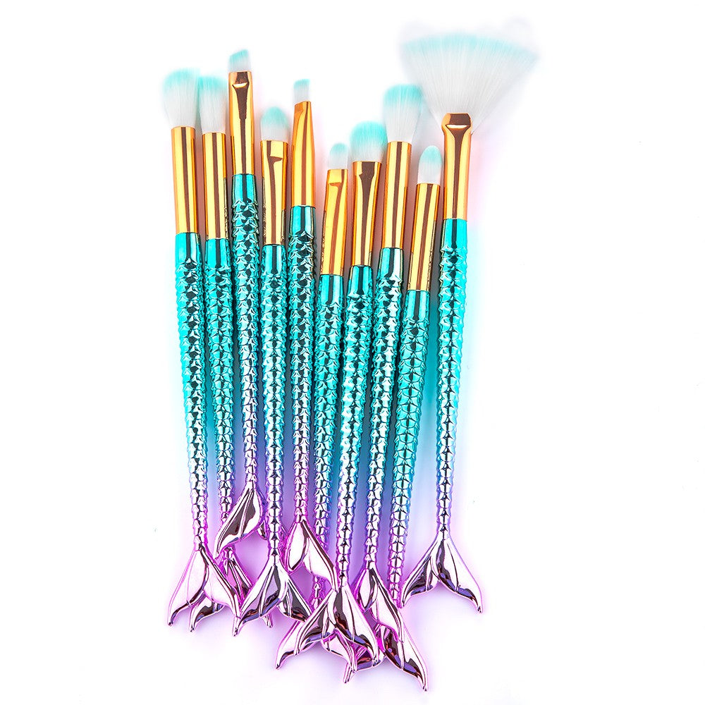 10/11 pçs kit de pincéis de maquiagem maquiagem maquillaje nova sereia fundaç